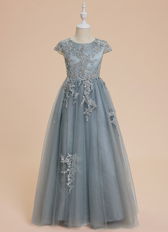 Robe Pastel Bleu Clair Tulle Dentelle Mariage