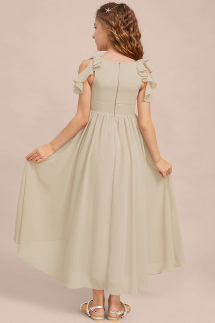 Robe Pastel Junior Vert Clair Mousseline - gallery 6