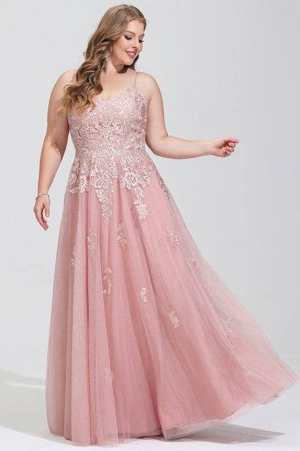 Robe Pastel Rose Longue À Paillettes - gallery 6