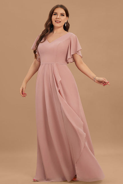 Robe Pastel Rose Demoiselle D'Honneur Élégante - gallery 8