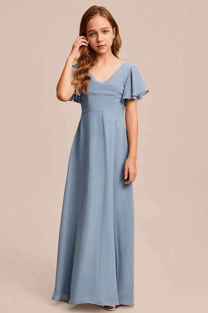 Robe Pastel Verte Col V Longueur Maxi - gallery 1