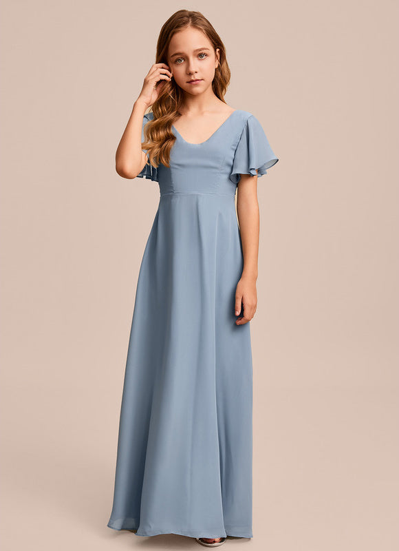 Robe Pastel Verte Col V Longueur Maxi - gallery 1