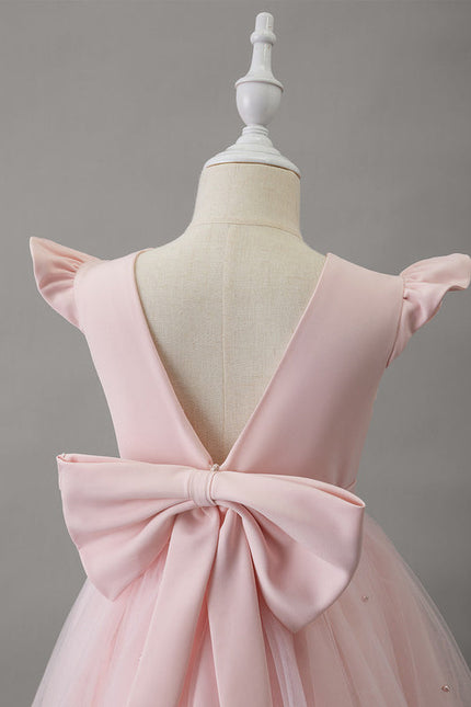 Robe Pastel Rose Tulle Avec Perles - gallery 6