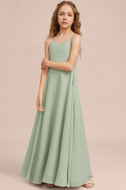 Robe Pastel Verte Col V Longueur Maxi - gallery 3