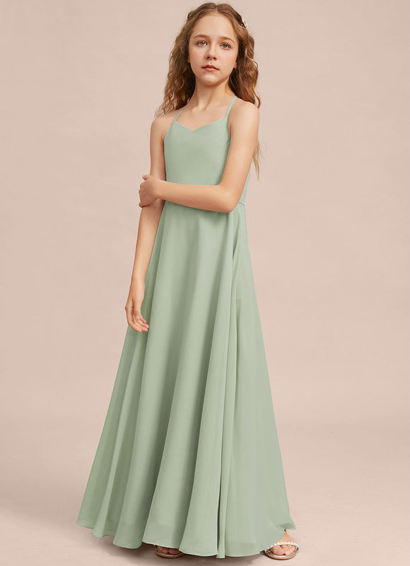 Robe Pastel Verte Col V Longueur Maxi - gallery 3