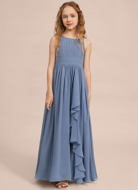 Robe Pastel Demoiselle D'Honneur Bleu Clair - gallery 3