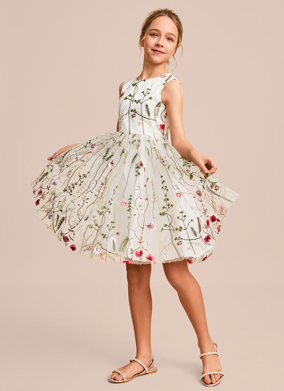 Robe Pastel Blanche Col Rond Dentelle