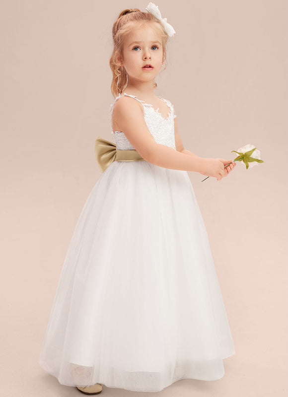 Robe Pastel Blanche Demoiselle D'Honneur Élégante - gallery 1