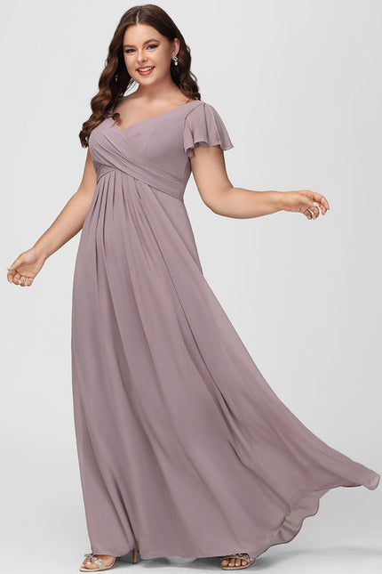 Robe Pastel Rose Demoiselle D'Honneur Élégante - gallery 4