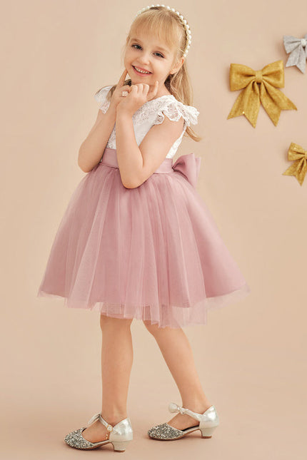 Robe Pastel Rose Fille Mariage Élégante - gallery 6