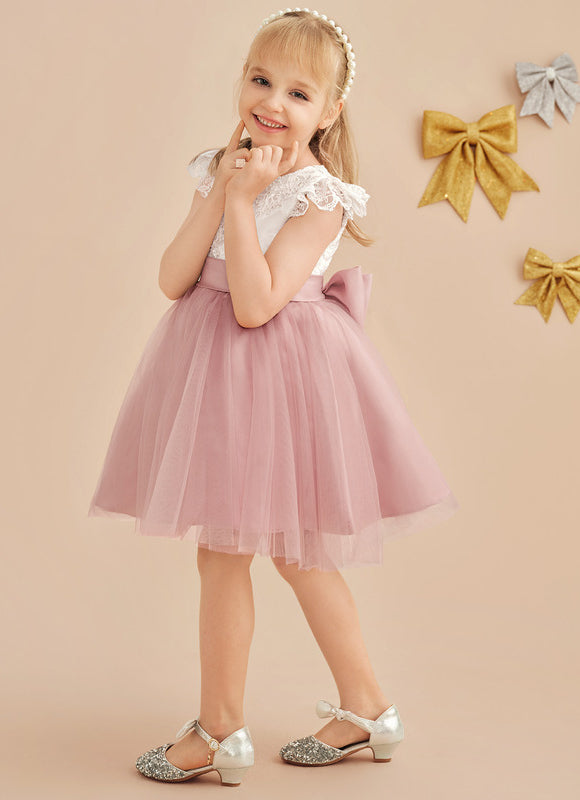 Robe Pastel Rose Fille Mariage Élégante - gallery 6