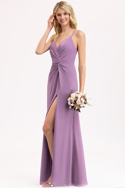 Robe Pastel Rose Demoiselle D'Honneur Élégante - gallery 4