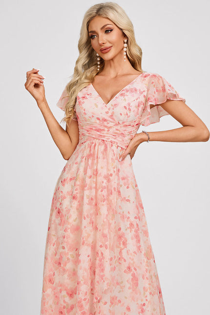Robe Pastel Rose Demoiselle D'Honneur Élégante - gallery 4