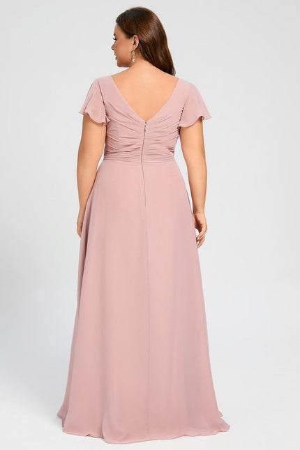 Robe Pastel Rose Demoiselle D'Honneur Élégante - gallery 6