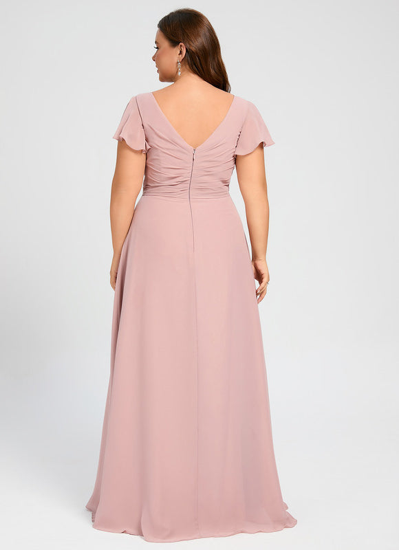 Robe Pastel Rose Demoiselle D'Honneur Élégante - gallery 6