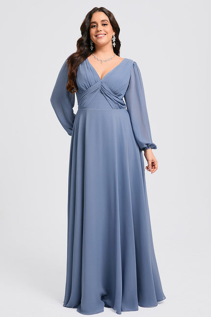 Robe Pastel Demoiselle D'Honneur Bleu Clair - gallery 9