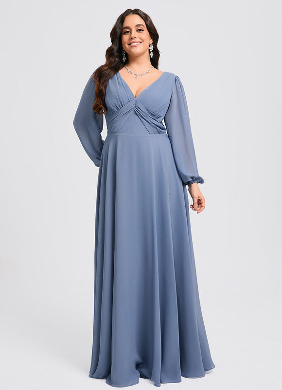 Robe Pastel Demoiselle D'Honneur Bleu Clair - gallery 9