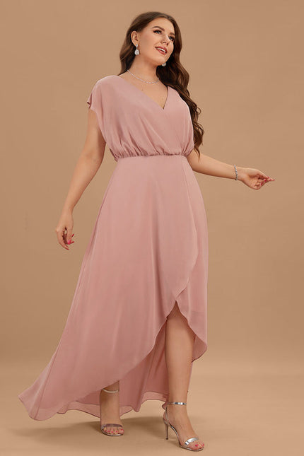 Robe Pastel Verte Col V Asymétrique - gallery 9