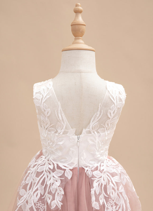 Robe Pastel Blanche Fille Mariage Fleurs - gallery 7