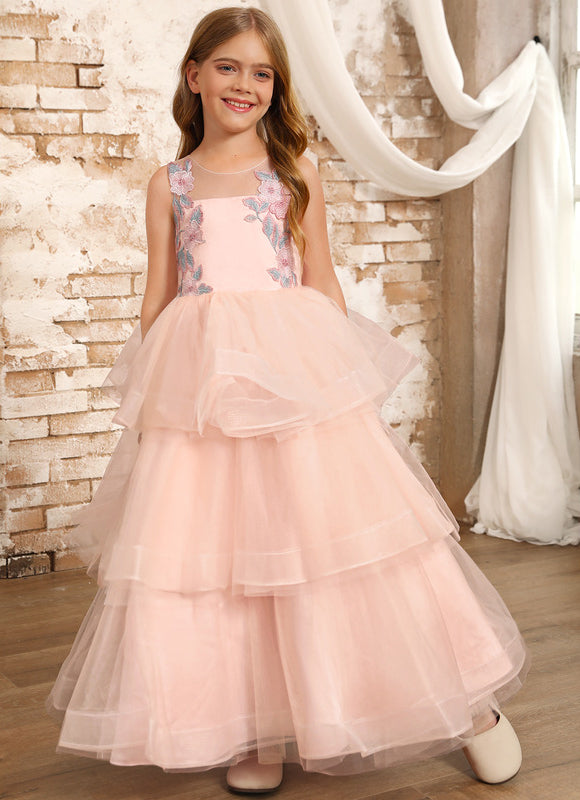 Robe Pastel Rose Princesse Tulle Mariage - gallery 1