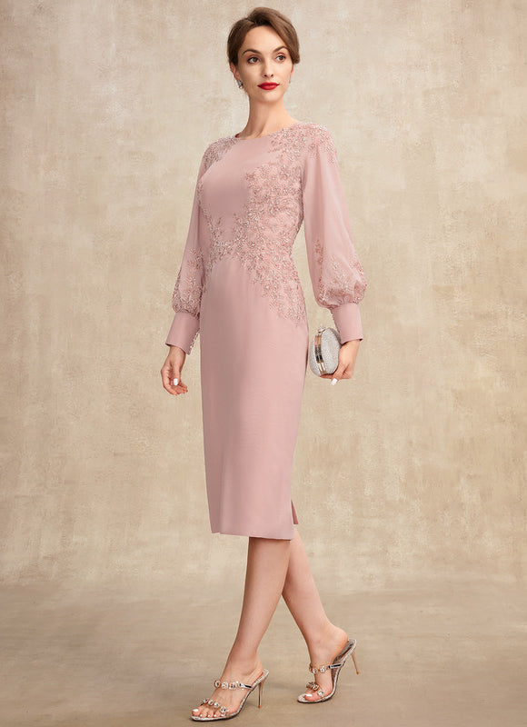 Robe Pastel Rose Fourreau Mère De La Mariée