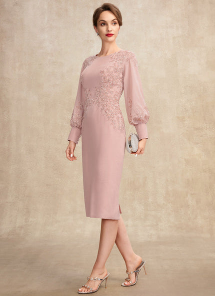 Robe Pastel Rose Fourreau Mère De La Mariée