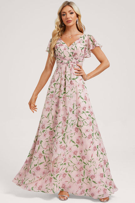 Robe Pastel Rose Demoiselle D'Honneur Élégante