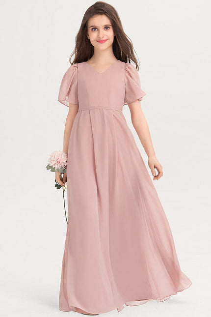 Robe Pastel Verte Col V Longueur Maxi