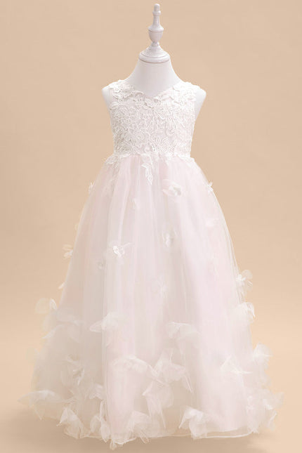 Robe Pastel Rose Dentelle Princesses Fille - gallery 3