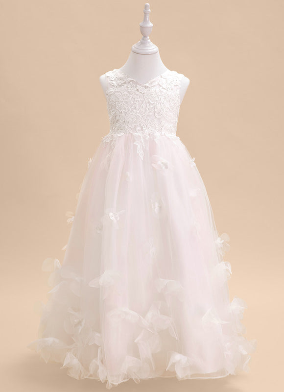 Robe Pastel Rose Dentelle Princesses Fille - gallery 3