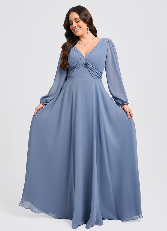 Robe Pastel Demoiselle D'Honneur Bleu Clair - gallery 8