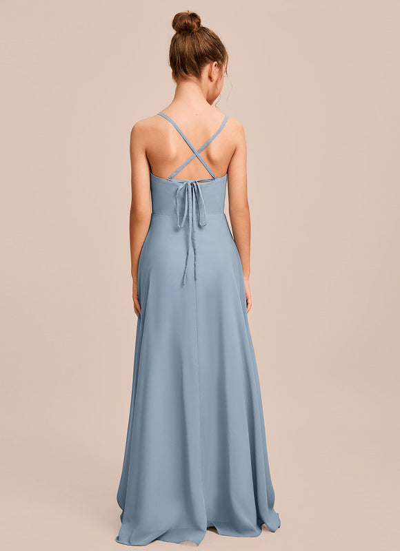 Robe Pastel Verte Col V Longueur Maxi - gallery 6