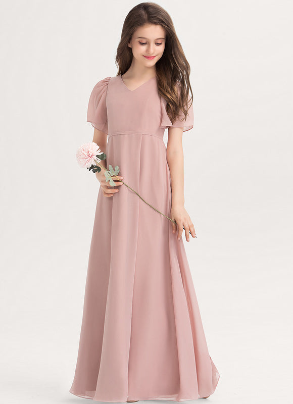 Robe Pastel Verte Col V Longueur Maxi - gallery 1