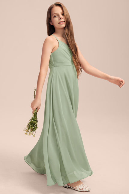 Robe Pastel Jaune Col V Longue - gallery 1