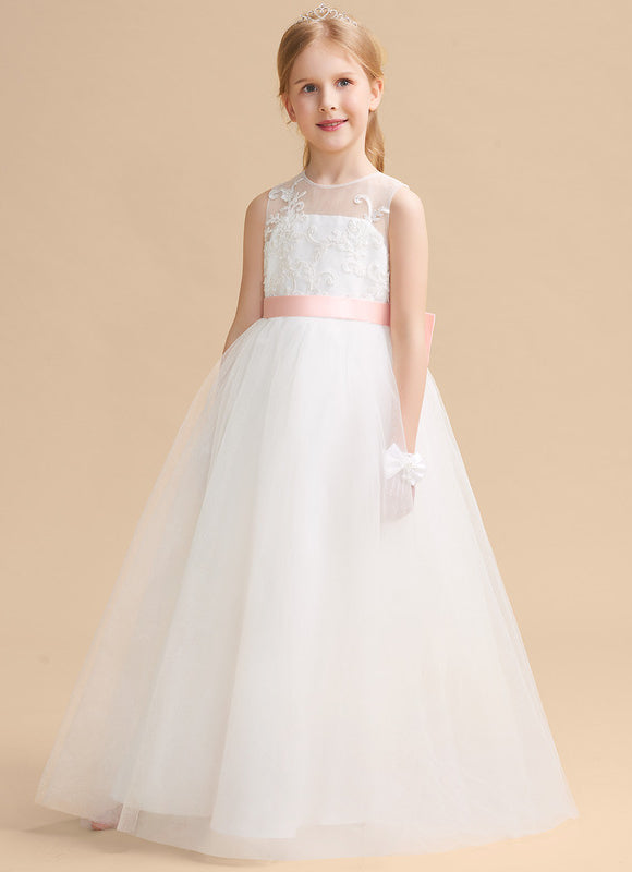 Robe Pastel Blanche Longue Satin Avec Nœud. - gallery 4