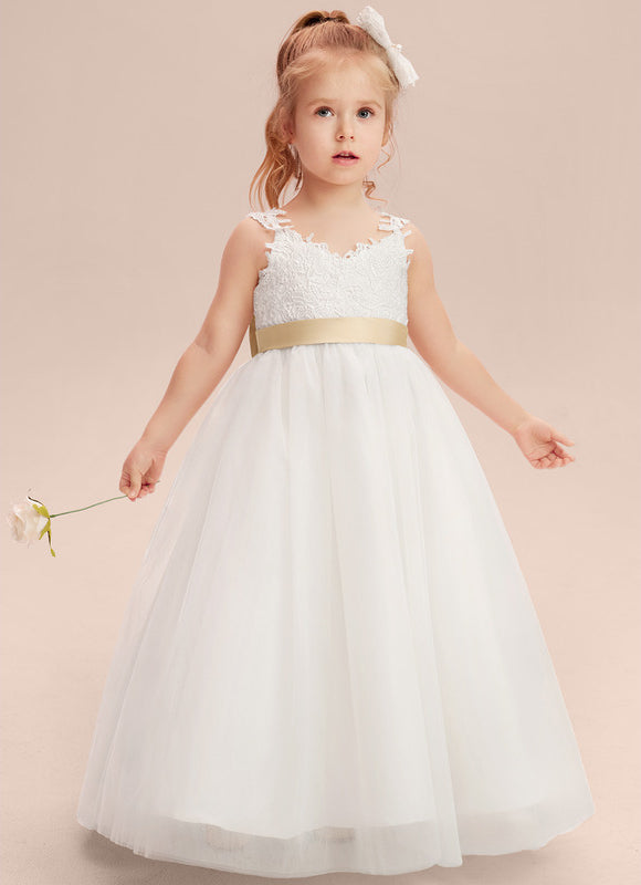 Robe Pastel Blanche Demoiselle D'Honneur Élégante - gallery 3