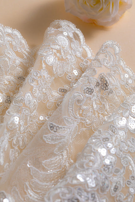 Robe Pastel Saumon Asymétrique Dentelle Chic - gallery 2