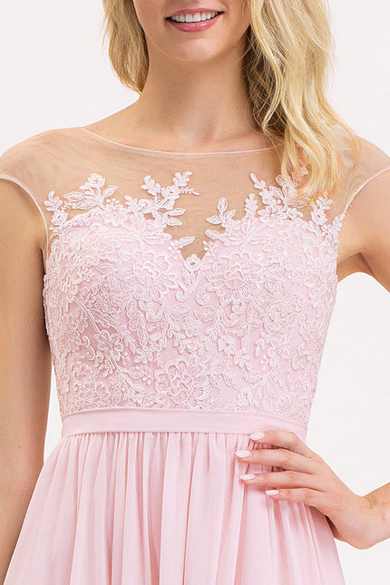 Robe Pastel Rose Demoiselle D'Honneur Élégante - gallery 1