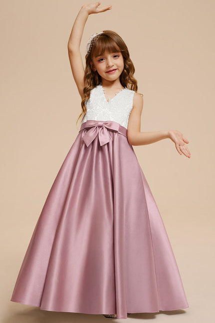 Robe Pastel Rose Demoiselle D'Honneur Satin - gallery 8
