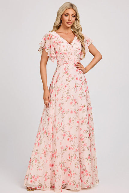 Robe Pastel Rose Demoiselle D'Honneur Élégante