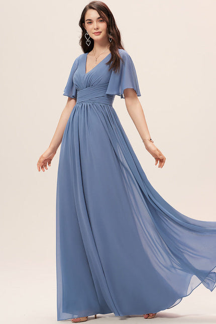 Robe Pastel Rose Demoiselle D'Honneur Élégante - gallery 2