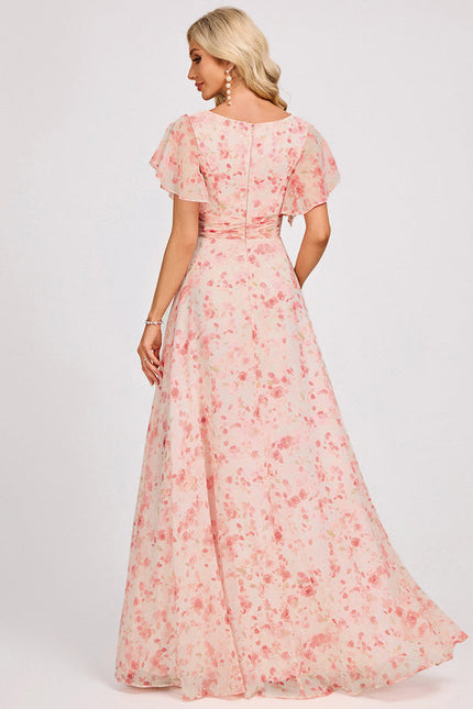 Robe Pastel Rose Demoiselle D'Honneur Élégante - gallery 5