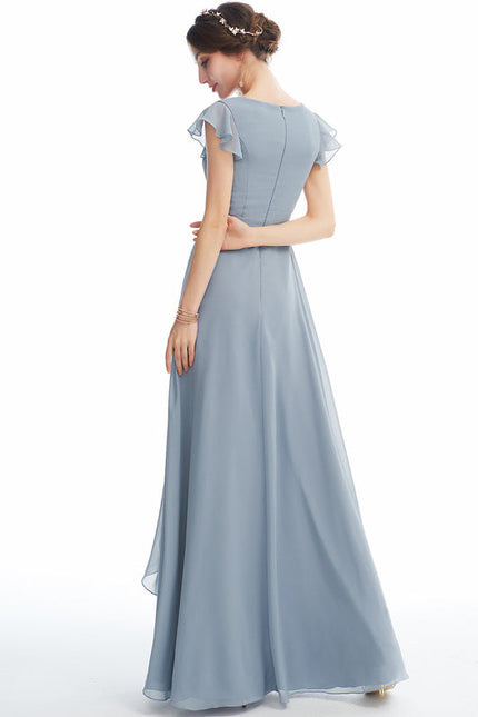 Robe Pastel Rose Demoiselle D'Honneur Élégante - gallery 1