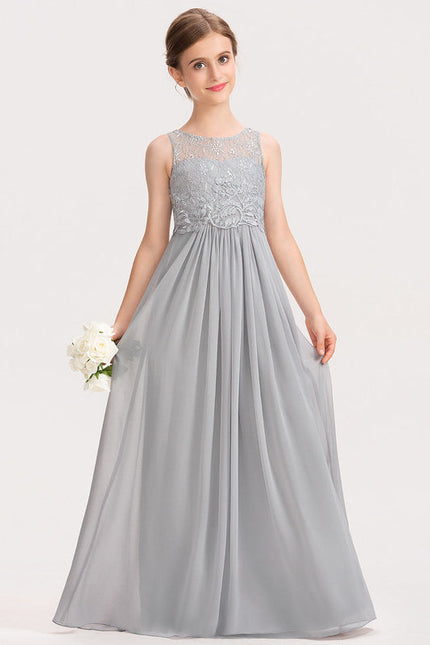 Robe Pastel Rose Demoiselle D'Honneur Col Rond