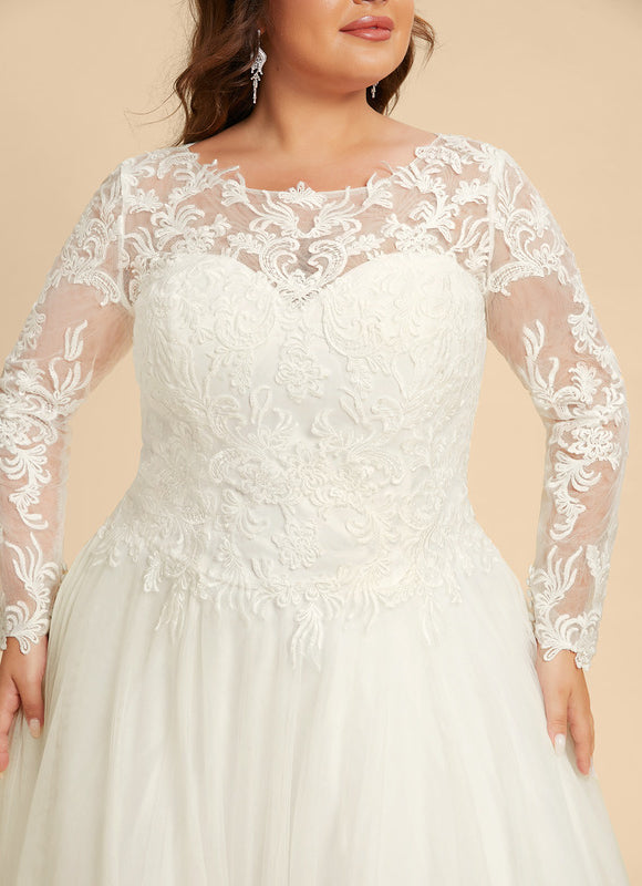 Robe Pastel Élégante Blanche Tulle Dentelle - gallery 8