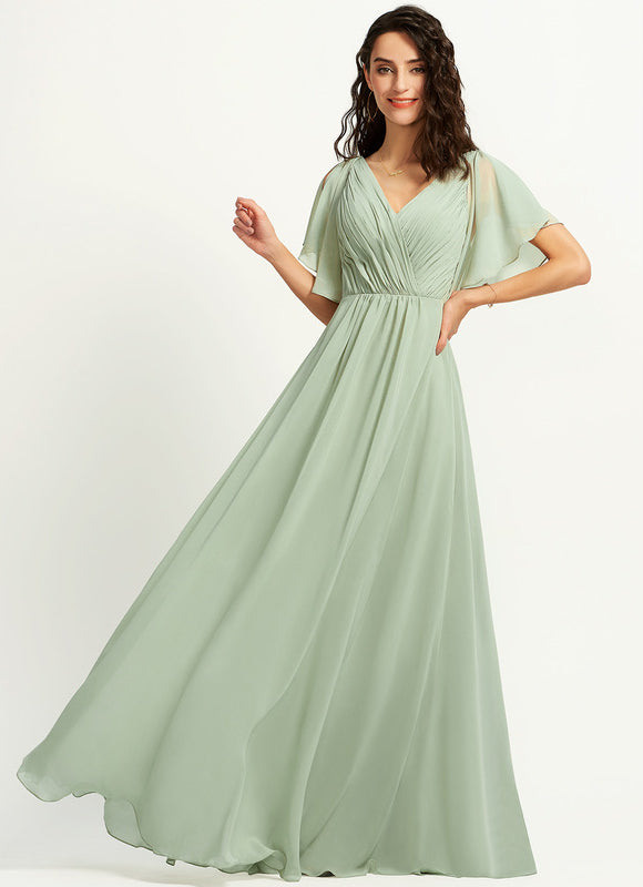 Robe Pastel Rose Demoiselle D'Honneur Élégante