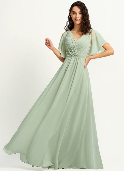 Robe Pastel Rose Demoiselle D'Honneur Élégante