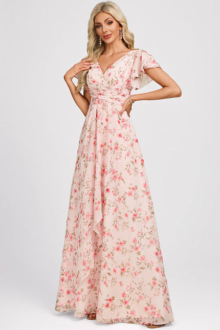 Robe Pastel Rose Demoiselle D'Honneur Élégante - gallery 3