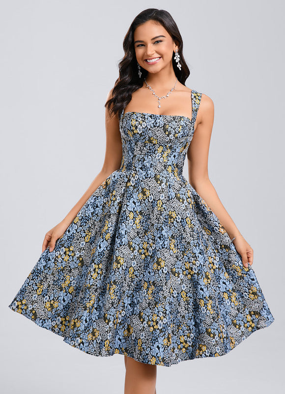 Robe Pastel Fleurie Blanche Et Lavande - gallery 4