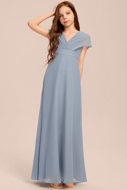 Robe Pastel Verte Col V Longueur Maxi - gallery 5
